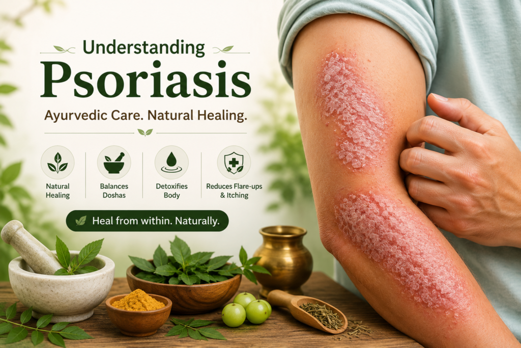 Psoriasis skin patches on the arm - Ayurvedic treatment for psoriasis in Faridabad